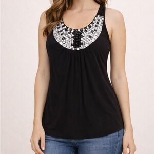 Body Central Black Sequin Tank Top